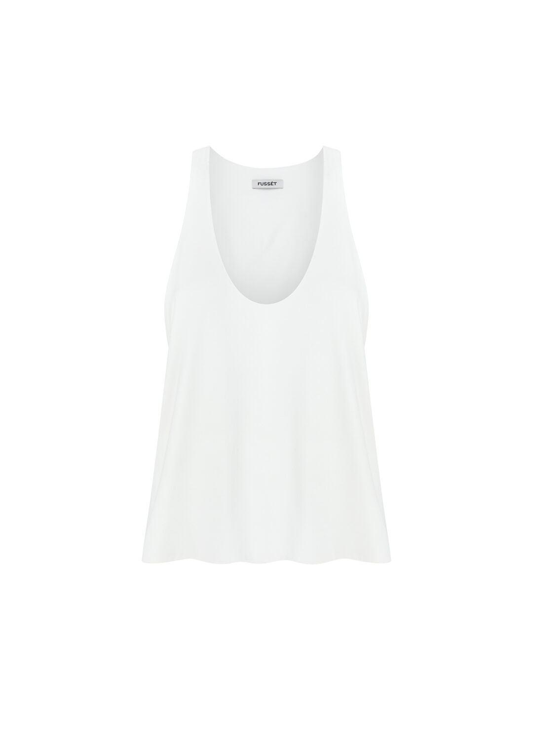 Wycieta bluzka na grubych ramiączkach Fussét TOP w kolorze bieli off-white